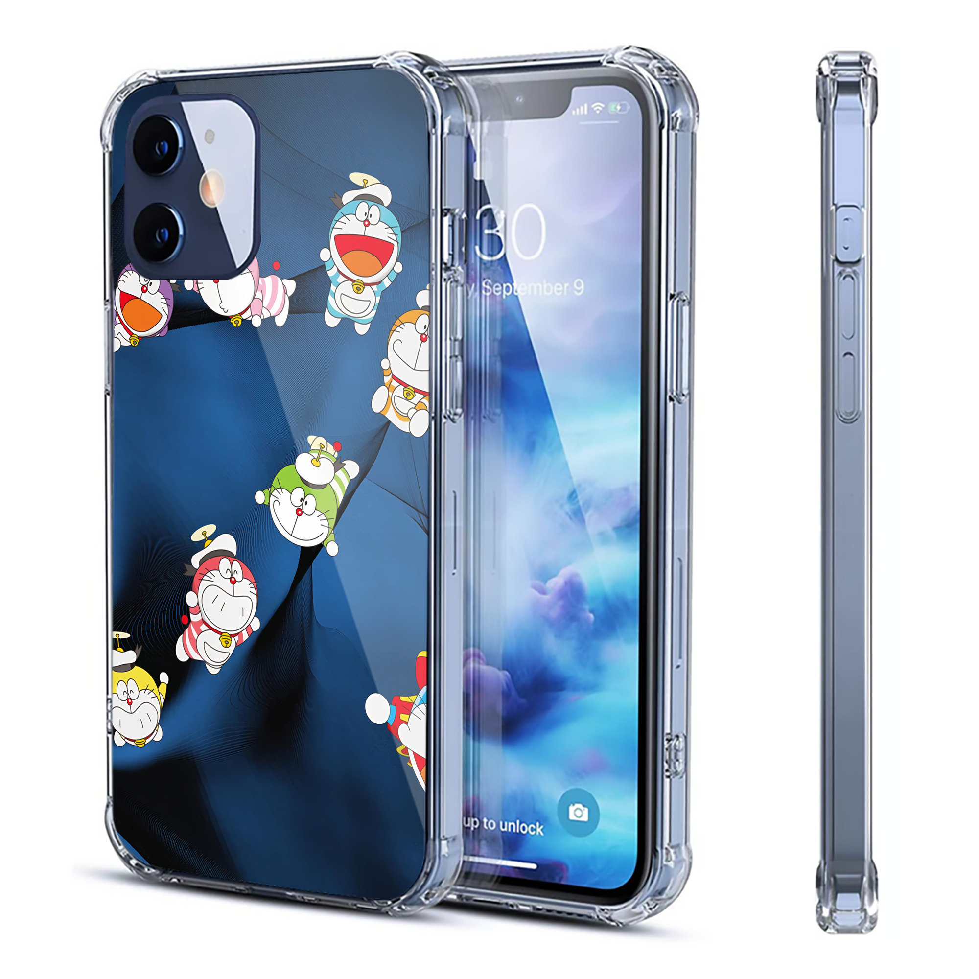 （画像用） ドラえもん Doraemon 【iPhone 12シリーズ対応】透明スマホケース（クリアソフトケース）